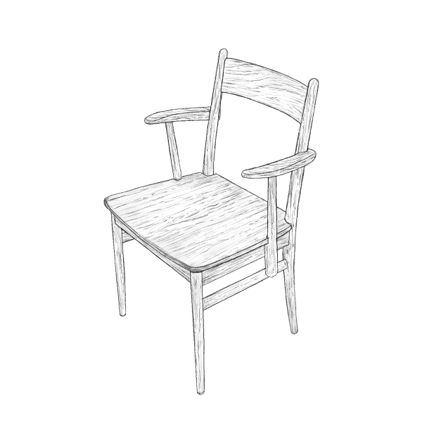 Chair Kamakura armrest