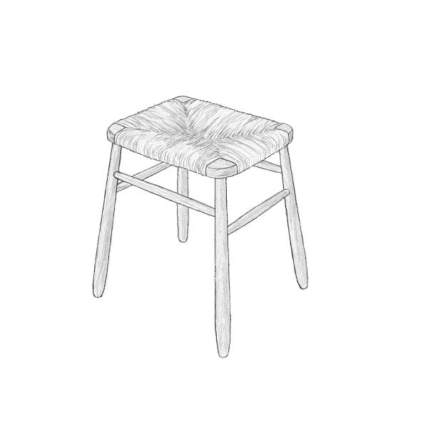 Rush  stool