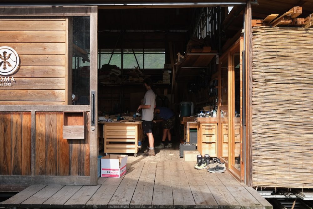After completing the two-week carpentry school