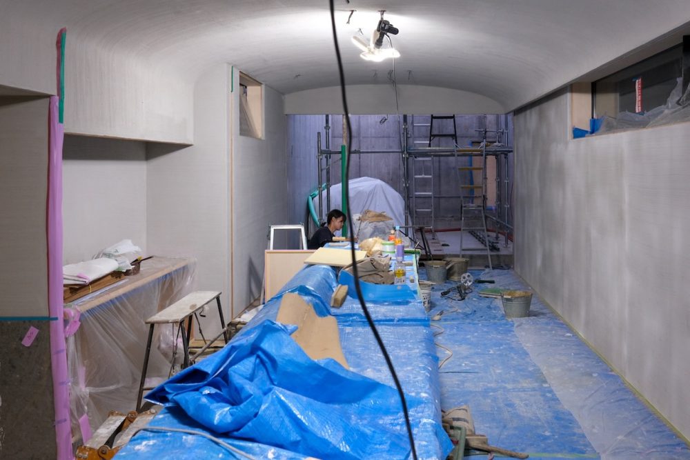 御所南「かはづ」左官下地