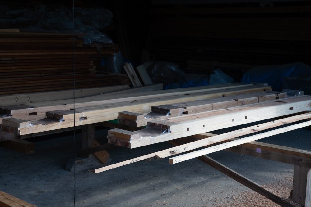 岩倉の住宅　刻み加工