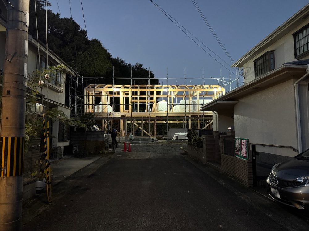 岩倉の住宅　建て方-2